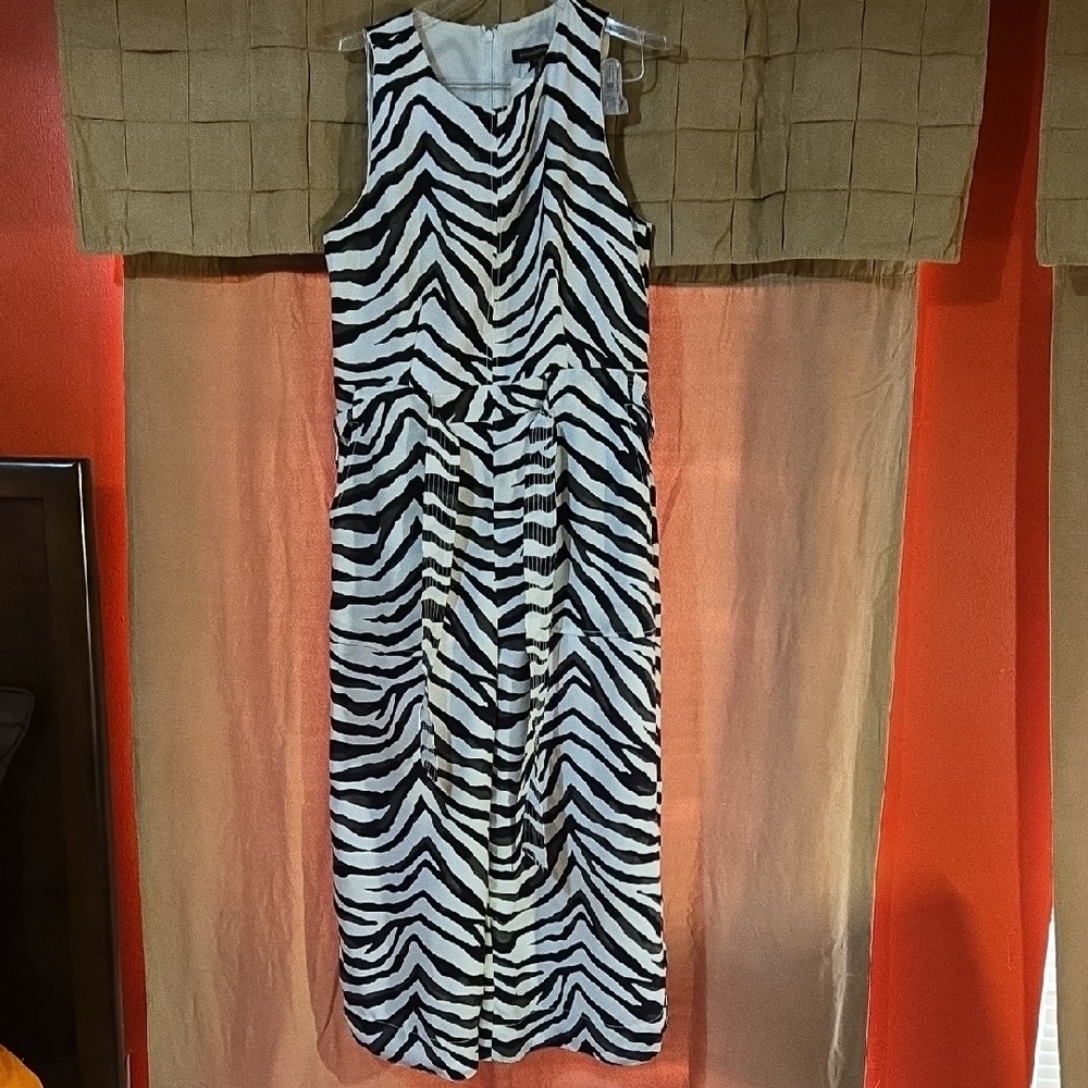 Zebra Print Sleeveless Jumpsuit